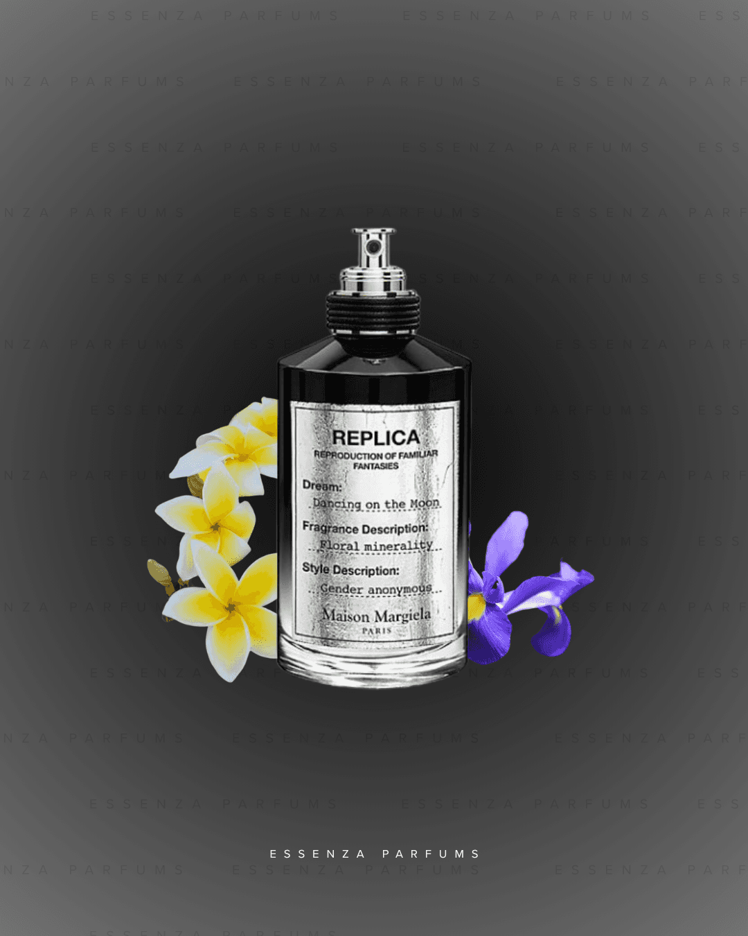 Frasco de Replica Dancing on the Moon de Maison Margiela con frangipani e iris